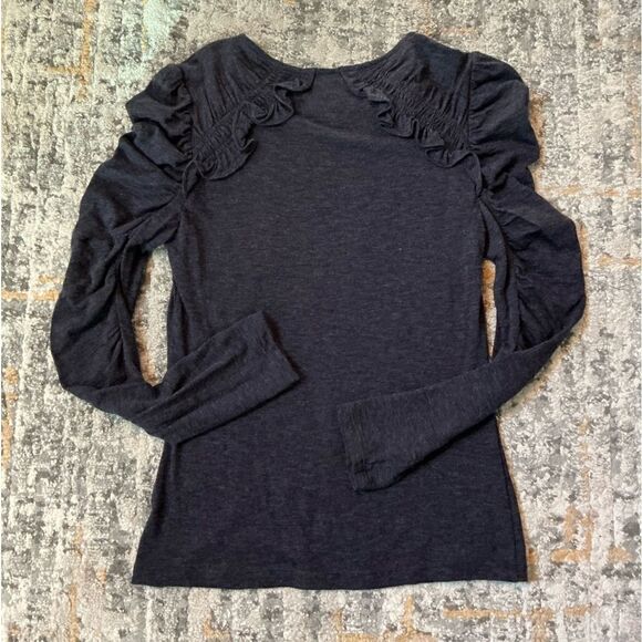 REBECCA TAYLOR RUFFLE SHOULDER TOP! NWT! XS - Picture 9 of 9